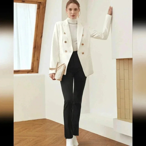 PREMIUM VISCOSE DOUBLE BREASTED BLAZER - Picture 5 of 7